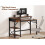 (brown) Home Computer Desk Office with Storage Shelf Metal Frame 11