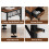 (brown) Home Computer Desk Office with Storage Shelf Metal Frame 2