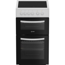 Indesit 50cm Electric Cooker with Ceramic Hob - White - A/A Rated