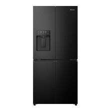 Hisense PureFlat Slim American Fridge Freezer - Black / Stainless Steel - D Rated