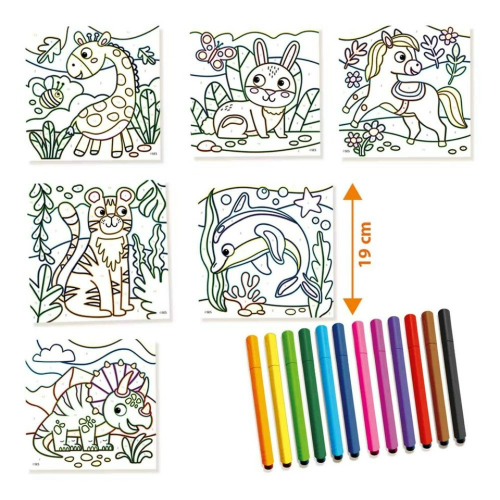 Colour by numbers - Triangular grip colouring pens 1