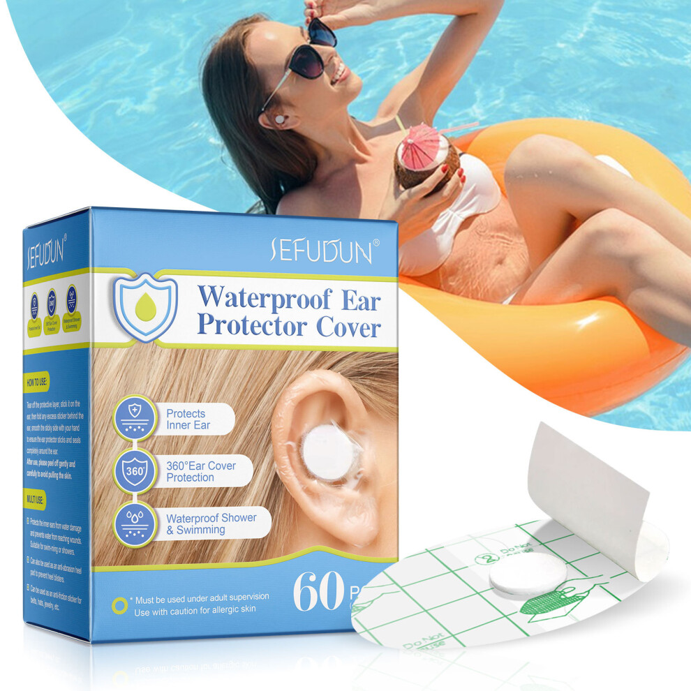 Waterproof ear patch Baby bath ear protection hair hair protection ear patch waterproof tool 60PC
