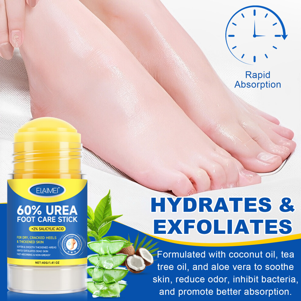 Urea foot care stick portable daily gentle nourishing tender and smooth foot care stick 40g