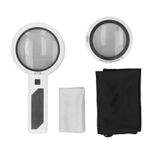 (As show, One size) Reading Magnifying Glass 15X Magnification 3 Colors Adjustable LED Illuminated Lighted Magnifier