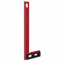 (As show, One size) Woodworking Scriber L-Type Ruler Hole Positioning Scribing Gauge Aluminum Alloy Imperial Measuring Tool for Carpenter
