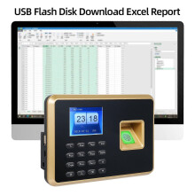 (As show, One size) Bisofice Biometric Time Clock Attendance Machine for Employees Support 1000pcs Fingerprint/1000pcs Password Recognition 5 Languages System USB Port Da