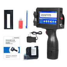 (As show, One size) Handheld Printer Portable Inkjet Printer High Definition Inkjet Code Printer with 4.3 Inch LED Touchscreen Quick-Drying Ink Cartridge for Label/Produc