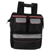 (As show, One size) YILEQI Oxford Cloth Tool Bag Multifunctional Repair Tools Storage Backpack Organizer (Black)