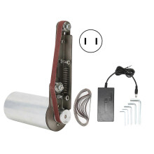 (As show, One size) Mini Belt Sander Electric HandHeld DIY Polishing Sanding Machine Sharpener Grinder AC110240V
