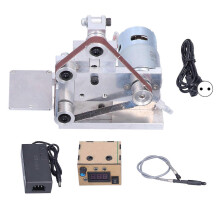 (As show, One size) Mini Belt Sander Electric DIY Polishing Sanding Machine 7 Speed DC1224V Type 10 110240VEU Plug