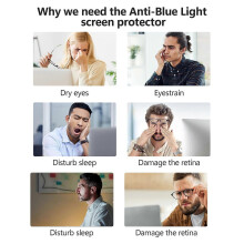 (As show, One size) Universal Anti-Blue Light Screen Protector 12.5-32 Inches Ultra-violet Blocking Monitor Filter for Computer/Laptop Frame Suspending Type