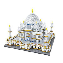 (As show, One size) The world's famous building Taj Mahal Sydney Opera House small particle assembled building blocks 9914 Taj Mahal 40*28*7CM