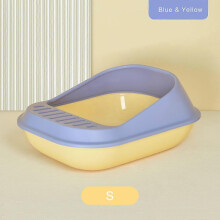 (As show, One size) Pakeway Cat Litter Box Large Space Innovative Shell Biomimetic Structure Leakage Pedal Design Environmentally Friendly PP Material Double-Layer S