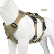 (As show, One size) Dog Harness No Pull Dog Harness Adjustable Highly Reflective at Night Pet Chest Harness Easy Control Medium Large Dog Harness