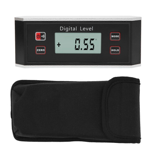 (As show, One size) Level Inclinometer Digital Display Strip Type Inclination Box Angle Gauge Protractor