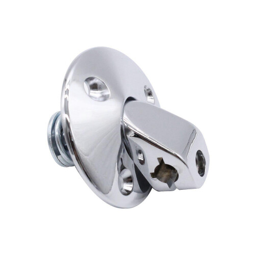 (As show, One size) One Pair Sunvisor Support Brackets Kit Chrome with Screws Bushing