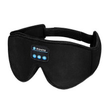 (As show, One size) Sales 3D wireless 5.0 Bluetooth music eye mask call binaural stereo music shading sleep eye mask black