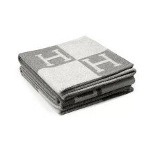 (grey) New wool Cashmere Throw Plaid Blankets Pillow Sofa Bedding Shawl