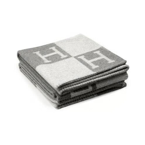 (grey) New wool Cashmere Throw Plaid Blankets Pillow Sofa Bedding Shawl