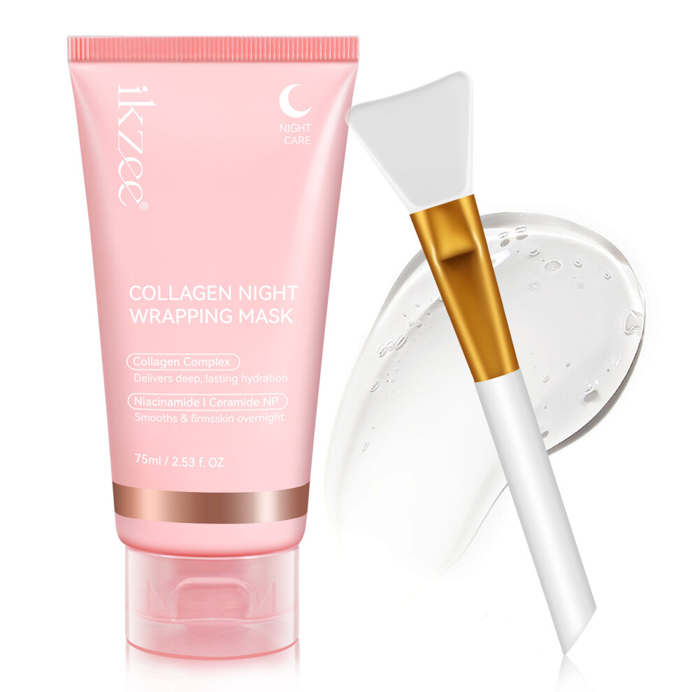 (75ml) Collagen sleep moisturizing mask moisturizing pore repair application mask 75ml