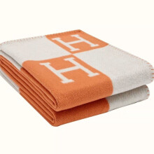(Orange, 130X180) New Wool Cashmere Throw Plaid Shawl Xmas Gift