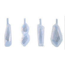 (As show, One size) 4 Pcs/set Diy Necklaces Pendants Casting Mould Jewelry Pendants Silicone Molds H10y