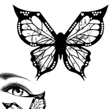 (As show, One size) Butterfly Eyeliner Stencils, Washable Eyeliner Stencils, Eyeliner Guide Template Reusable Stencil, Eyeshadow Guide Template -GSL