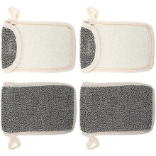 (As show, One size) 4Pcs Soap Pouch Soap Saver Pocket Bubble Foam Net Bar Soap Foam Lather Pouch Linen Shower Soap Bag H24b0306