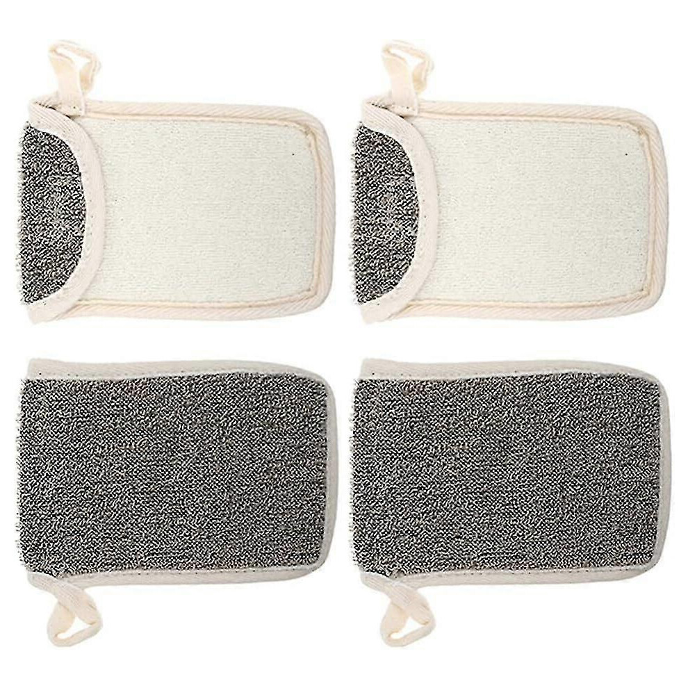 (As Show, One Size) 4Pcs Soap Pouch Soap Saver Pocket Bubble Foam Net Bar Soap Foam Lather Pouch Linen Shower Soap Bag H24b0306 4909775220551