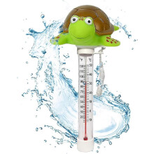 (As show, One size) 2pcs Floating Pool Thermometer Shatterproof Cartoon Turtle Swimming Pool Thermometer 120f And 50c Display Easy Read Float Temperaturer