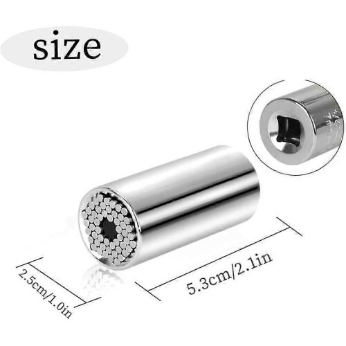 (As show, One size) Wrench/hand Socket Universal Socket Grip Adapter 7mm-19mm Multi-function Socket Wrench Repair Tool Power Drill Ratchet Adapter 2set 8pcs 1