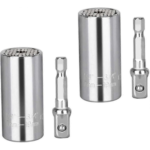 (As show, One size) Wrench/hand Socket Universal Socket Grip Adapter 7mm-19mm Multi-function Socket Wrench Repair Tool Power Drill Ratchet Adapter 2set 8pcs