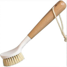(As show, One size) Dish Brush With Long Bamboo Handle , Scrubbing Brush compatible Pans, Pots, Kitchen Sink Cleaning
