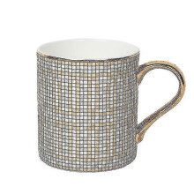 (As show, One size) European Style Gold Ceramic Mug 1 Pc