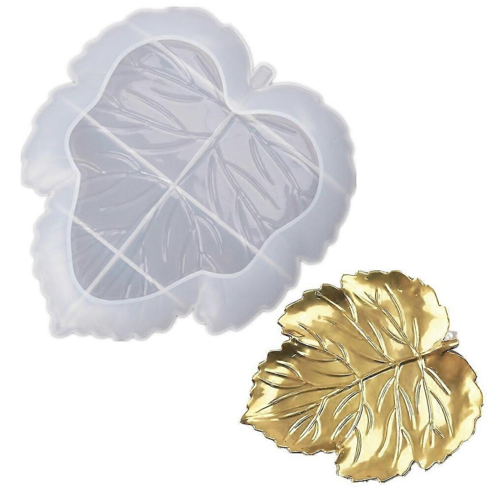 (As Show, One Size) Maple Leaf Shape Silicone Resin Mold Maple Leaf Resin Casting Candle Holder Molds Compatible Making Resin Home Decor Crafts 1Pc 4909775113761