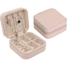 (As show, One size) Jewellery Gift Boxes Travel Jewelry Storage Case compatible Women Girls Small Gift Box Pu Leather Jewlerrying Display Holder