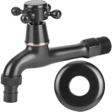 (As show, One size) G1/2in Wall-in Bathroom Sink Faucet Antique Brass Faucet Wall Mount Tap Single Cold Water Tap Faucet Basin Mixer Tap With Ergonomically Handle For Was