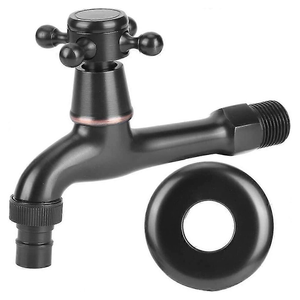 (As Show, One Size) G1/2In Wall-In Bathroom Sink Faucet Antique Brass Faucet Wall Mount Tap Single Cold Water Tap Faucet Basin Mixer Tap With Ergonomi 4909775205787