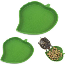 (As show, One size) Reptile Food Water Bowls Reptile Feeder Accessories compatible Tortoise Corn Snake Crawl Pet Drinking And Eating