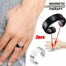 2Pcs Magnetic Open Rings for Weight Loss & Pain Relief — Boost Metabolism & Circulation, Relaxation Jewelry Gift for Men & Women