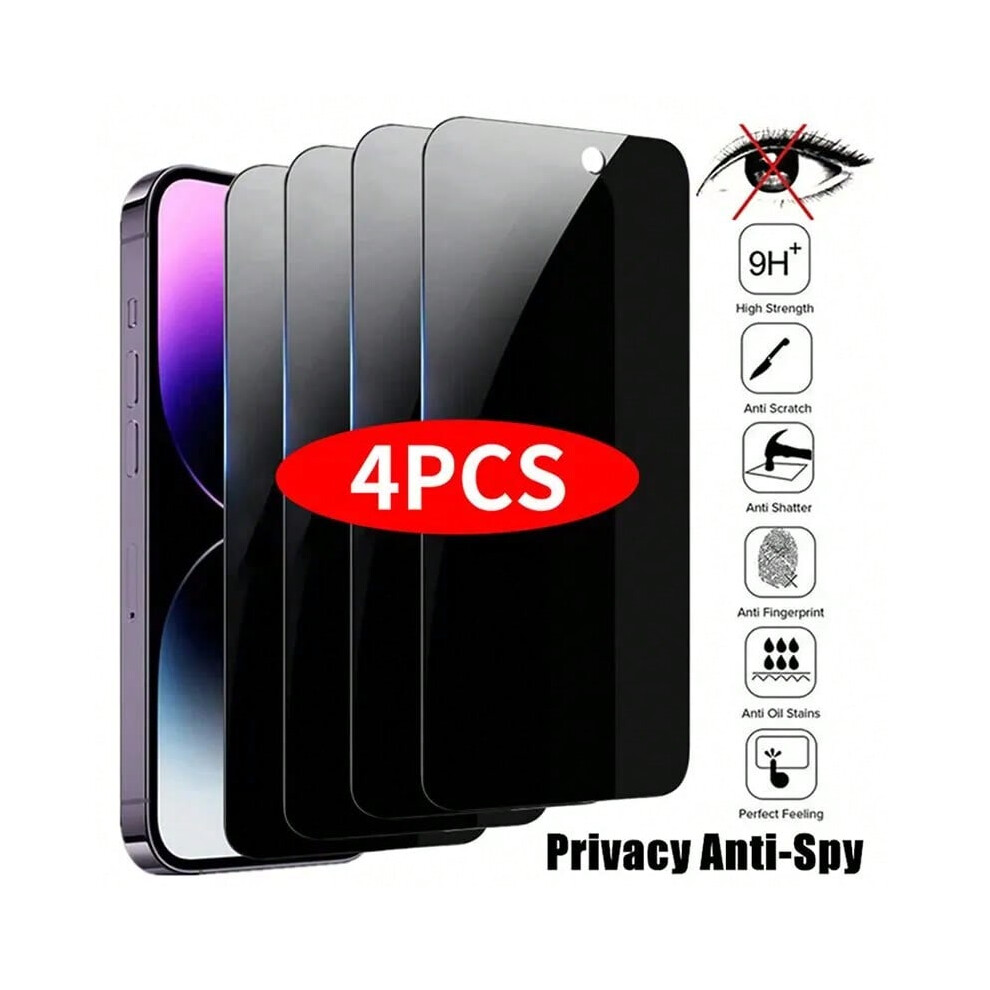 Photos - Protective film / glass  4PCS Privacy Screen Protector For iPhone 14 Pro Max 16 Pro Anti-Spy Glass For iPh(For iPhone 16Pro Max, 4PCS Privacy Glass)