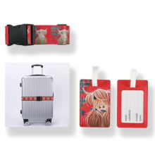 Scottish Highland Coo Cow 'Tartan Paint' Travel Set