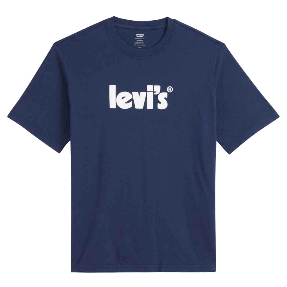 (M, Dark Blue) Levis Mens Relaxed Fit T-Shirt