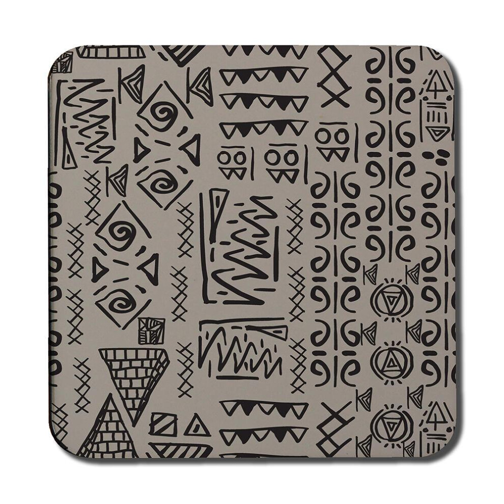 Striped egyptian theme with ethnic and tribal motifs (Coaster)-image-OPC-PHHX5ZR-NEW
