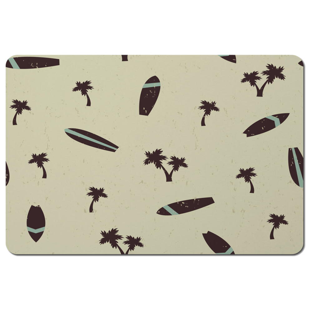 Benjamin Tate Design Surf Board & Palm Silhouettes (Placemat)
