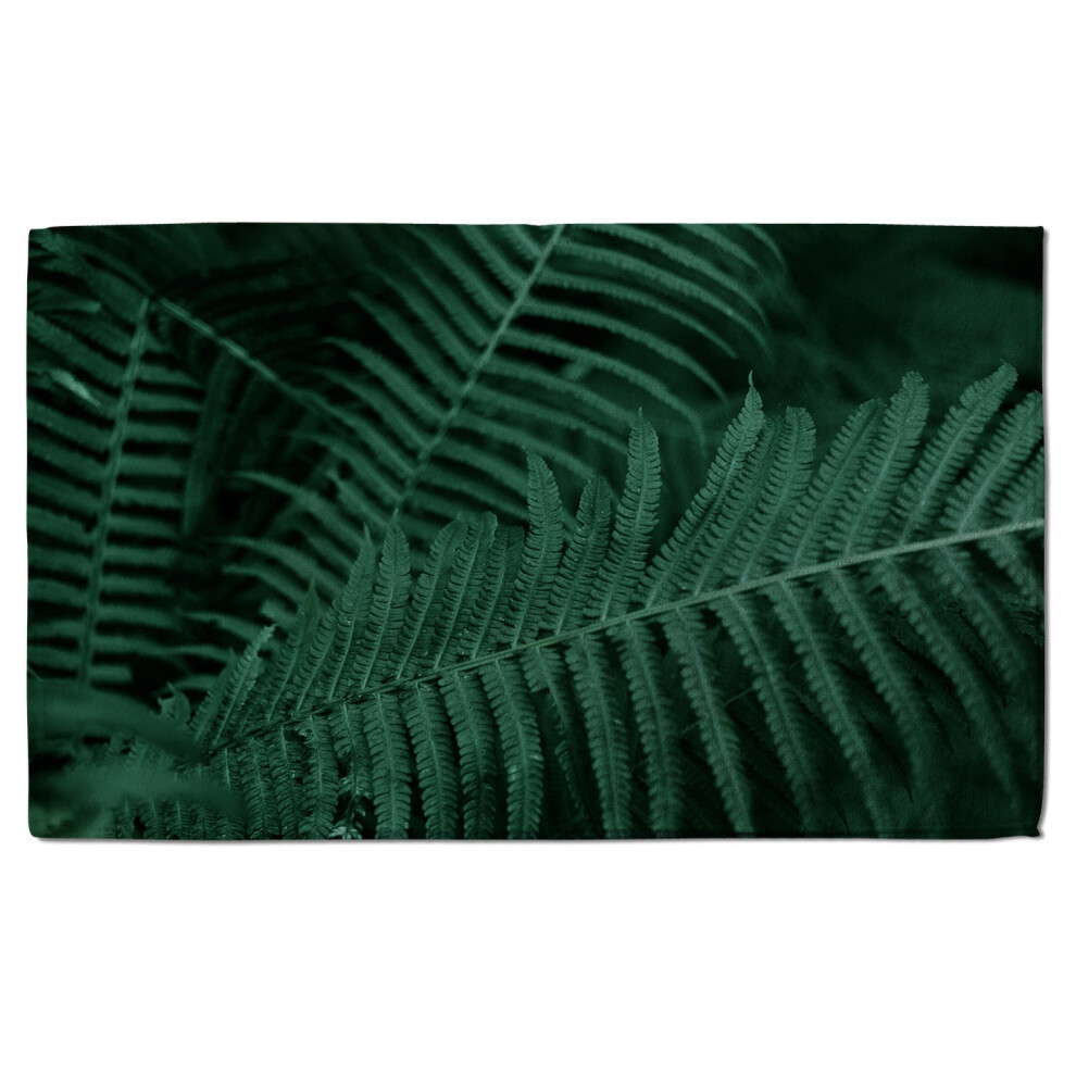 Deep green fern leaves texture. Fern in the forest. Plants background. Biophilia trend (Bath Towel)-image-OPC-PHHXG62-NEW