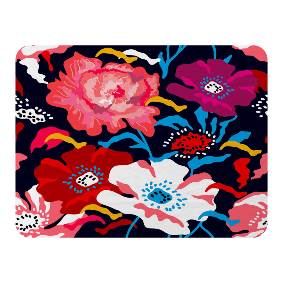 Bright Flowers on Dark Background (Blanket)-image-OPC-PHHXHBW-NEW