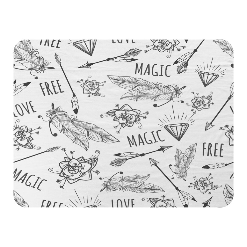 Benjamin Tate Design Tribal Feathers Arrows And Diamonds (Blanket)