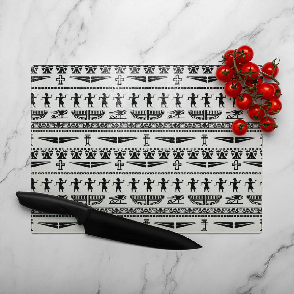 Benjamin Tate Design Tribal Egyptian Art Glass Chopping Board