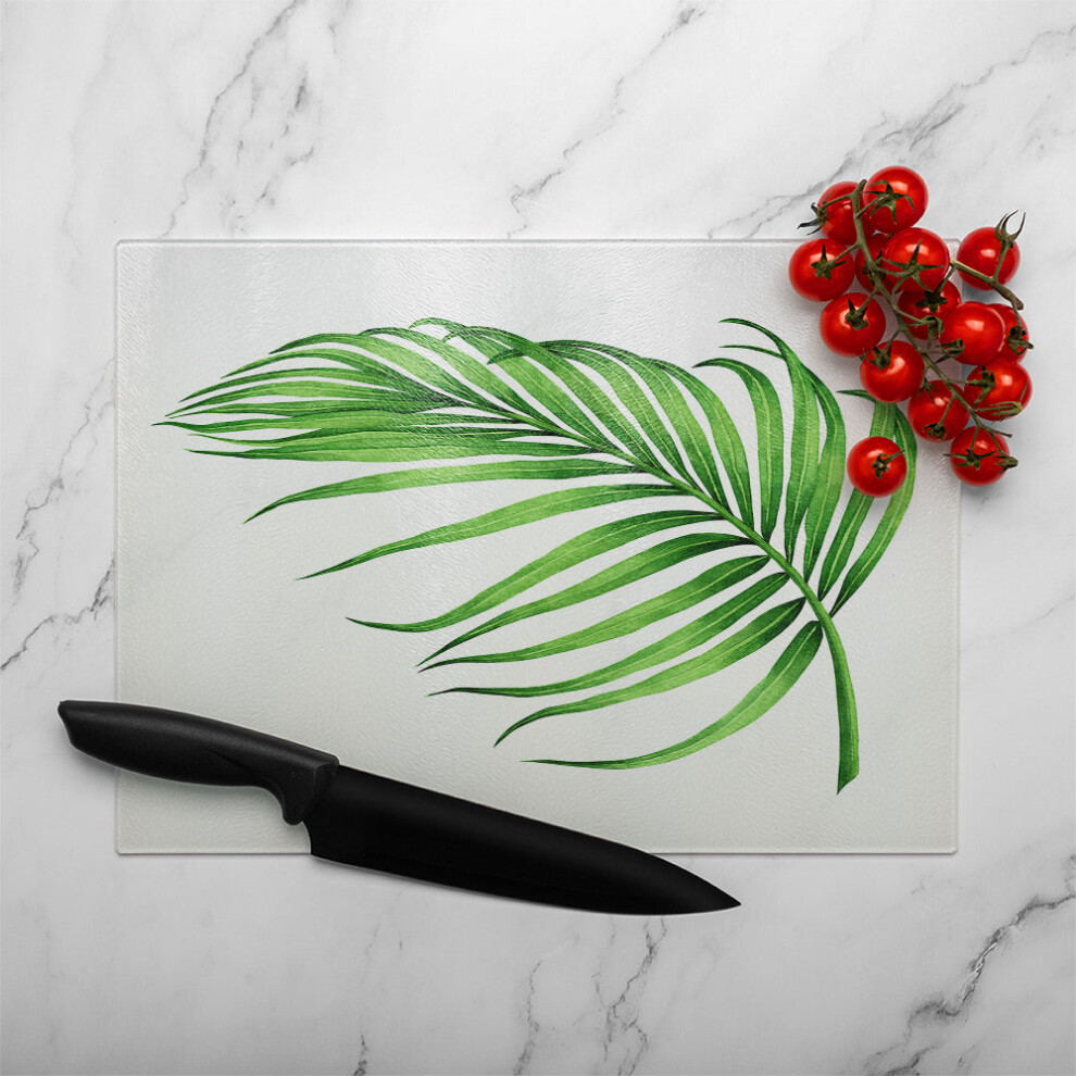 Benjamin Tate Design Botanical Leaf Glass Chopping Board